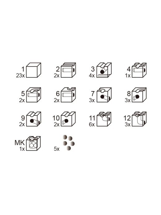 Wooden Building Blocks Assembled Puzzle Track Ball