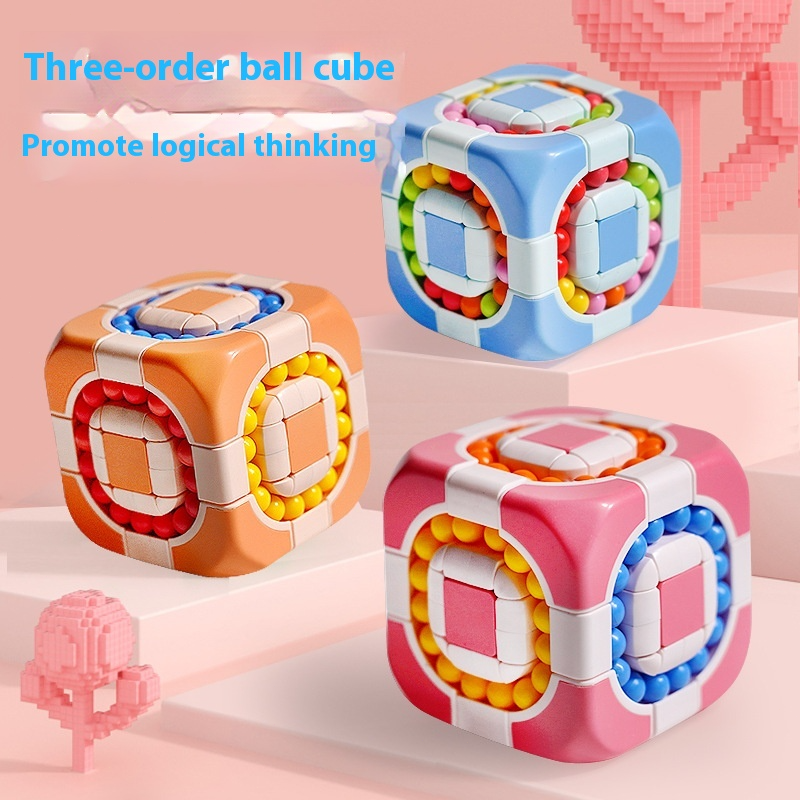 Rotating Magic Bean Puzzle Fingertip Cube Toy