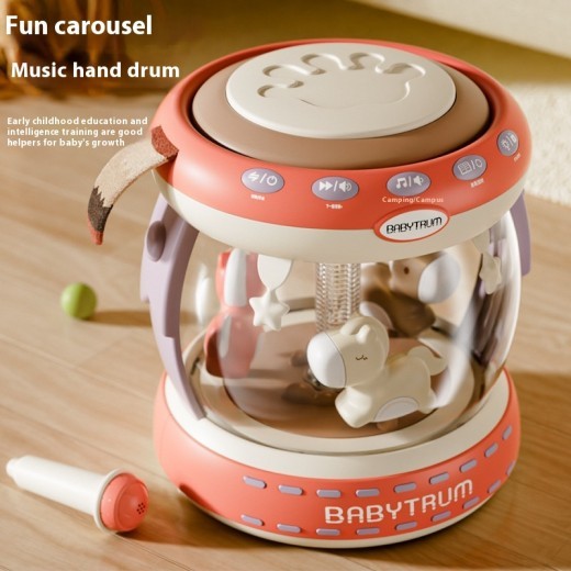 Children's Carousel Park Hand Drum Toy Early Childhood Education