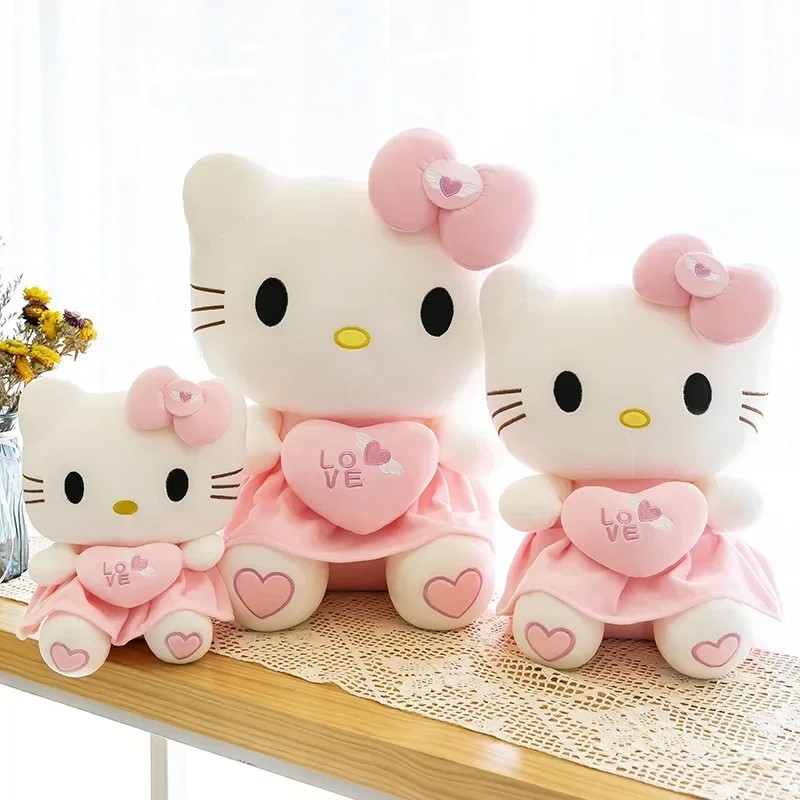 23cm Kawaii Anime KT Cat Plush Doll - Sanrio KT Cat Plush Toy