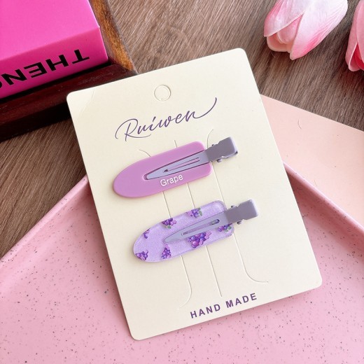 Sweet Acrylic Girl Seamless Barrettes Cartoon