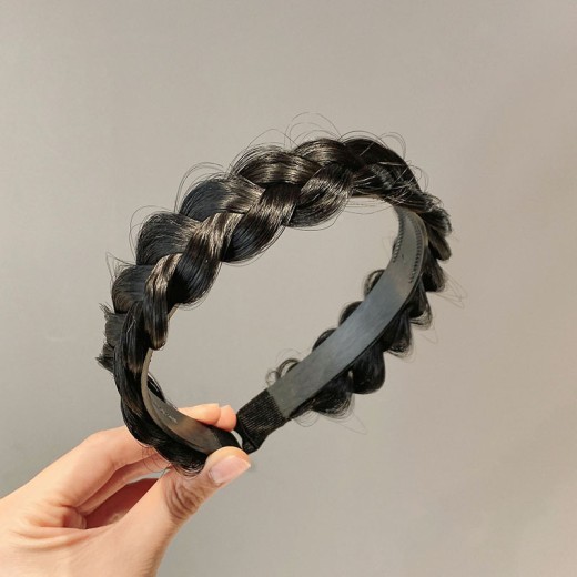 Toothed Non-slip Fishbone Braid Wig Headband