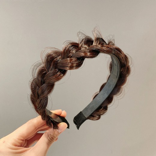 Toothed Non-slip Fishbone Braid Wig Headband