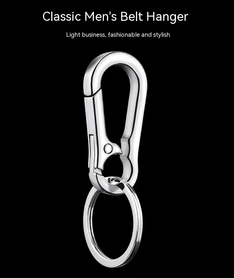 Man Waist Mounted Metal Anti-lost Keychain