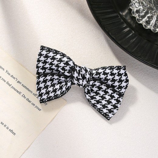 Barrettes Fabric Back Head Big Bow Spring Clip