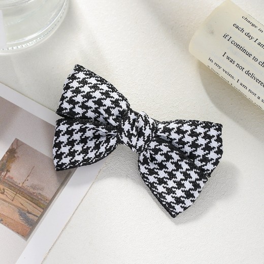 Barrettes Fabric Back Head Big Bow Spring Clip