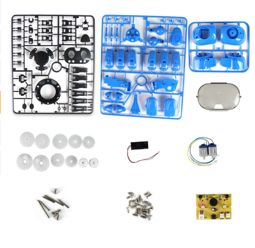 Assembling robot induction obstacle avoidance diy assembling toy small six robot model