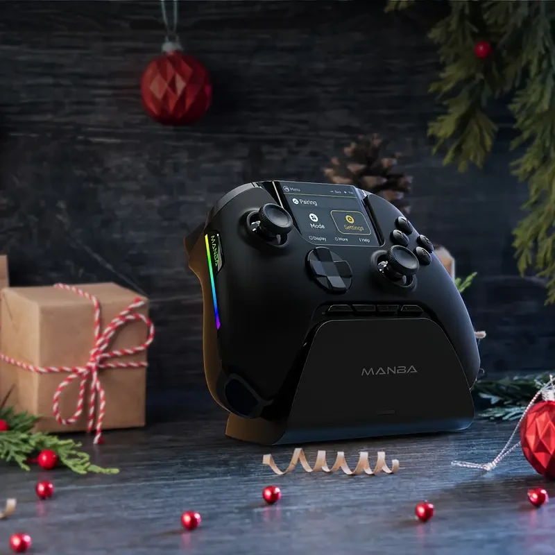 (No Drift)Interactive Screen Wireless Gaming Controller for PC/Switch/iOS/Android/Steam Deck