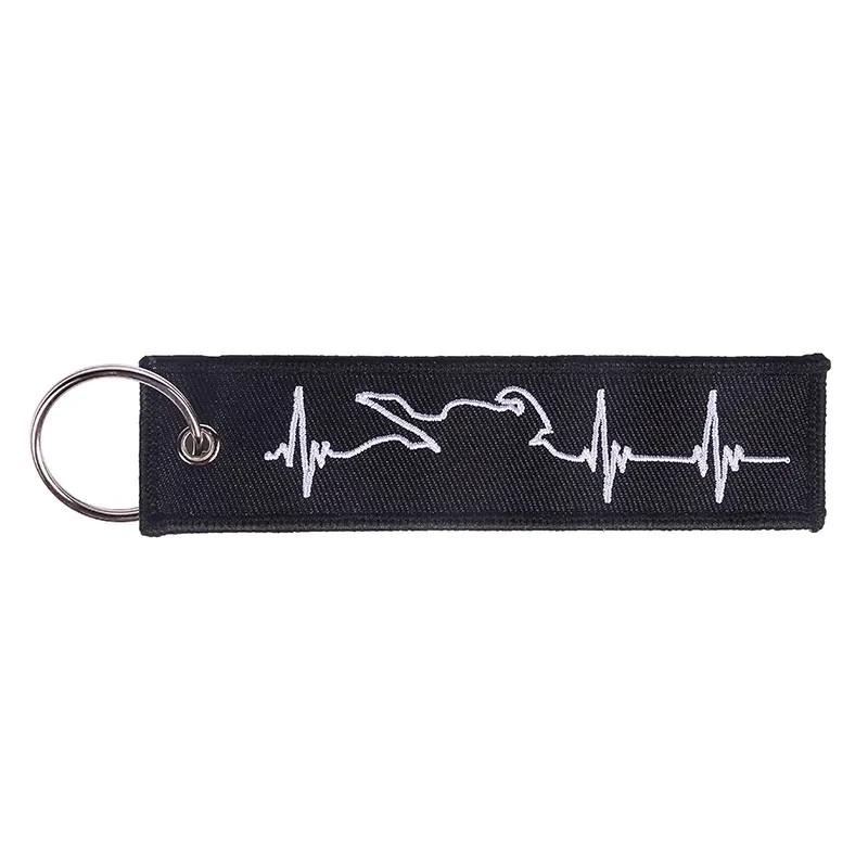 Embroidery Craft White ECG Racing Keychain