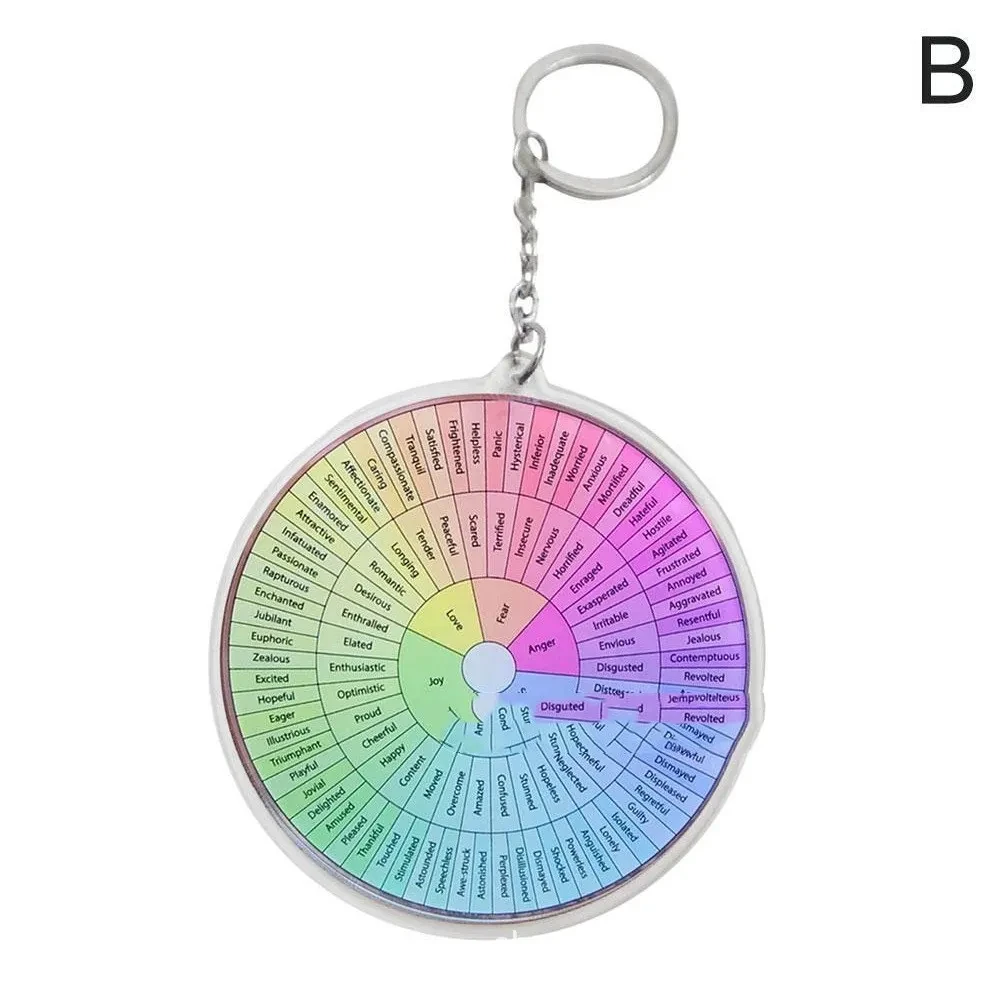 Color Feeling Wheel Double Sided Keychain