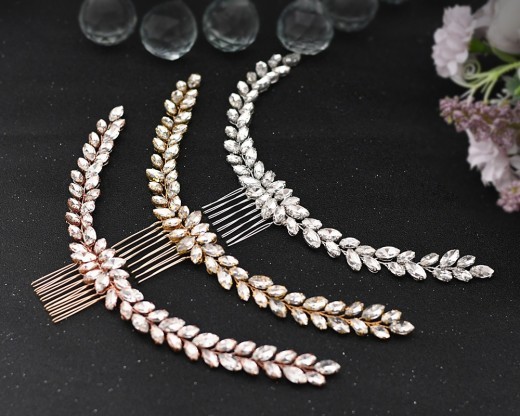Simple Wind Angel's Wings Hair Ornaments Bride's Headdress Diamond Hair Combs