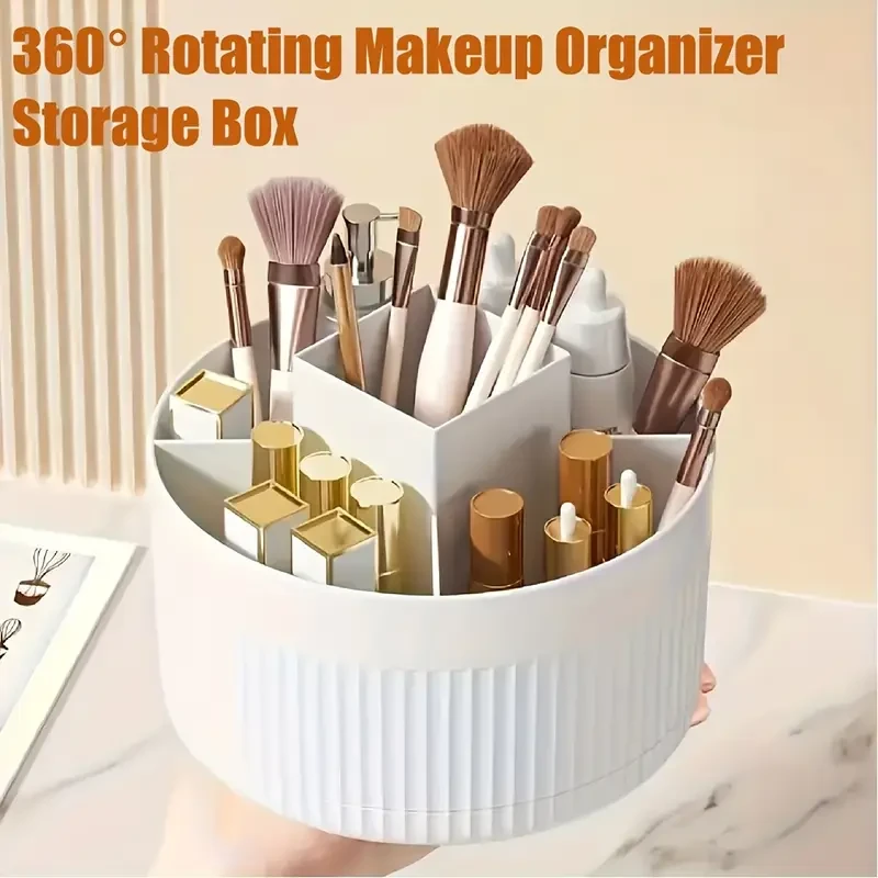360 Rotating Makeup Desk Cosmetic Storage Box Organizer
