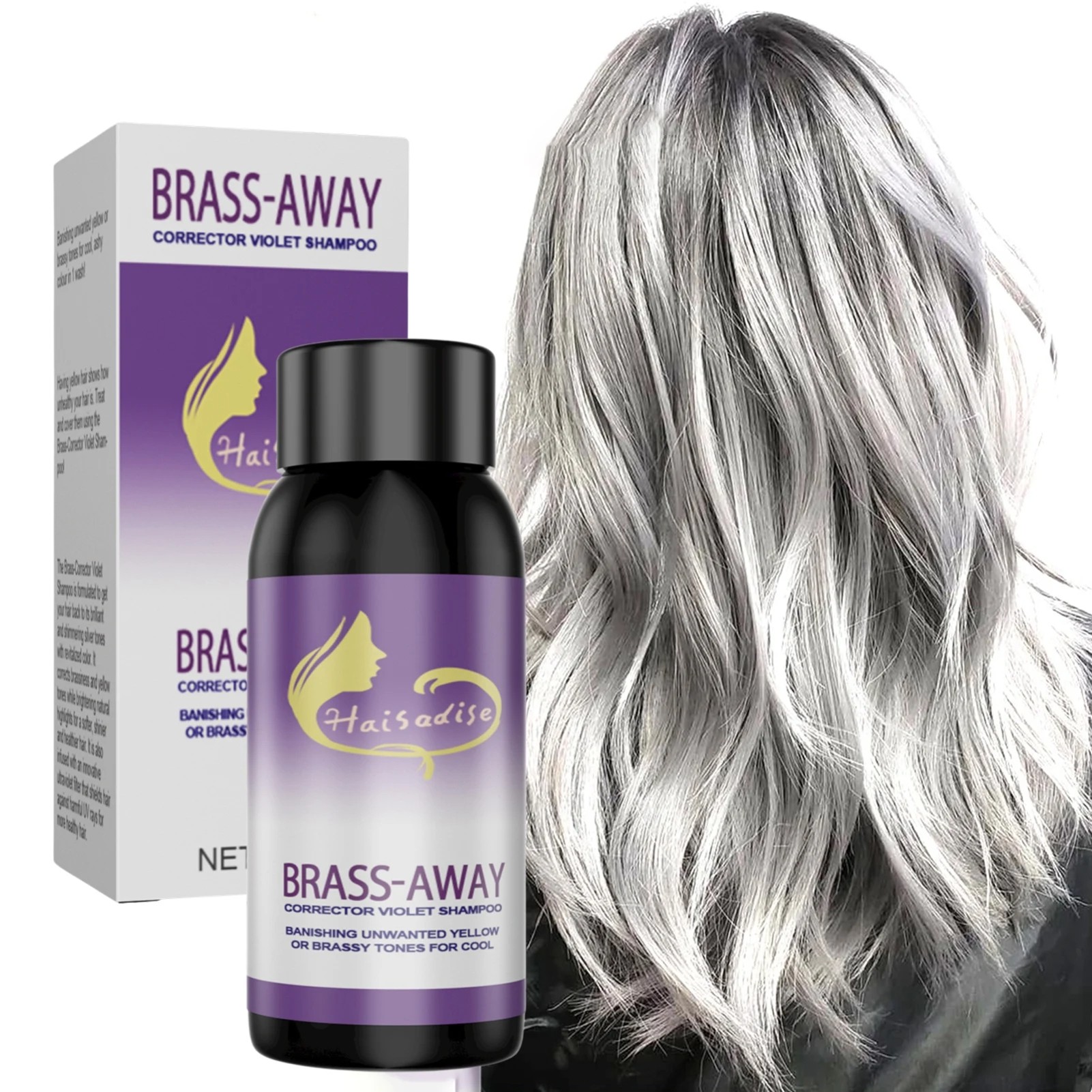 Color Fixing Shampoo for Fading Yellow After Bleaching Care and Grey Hair Color Lock
