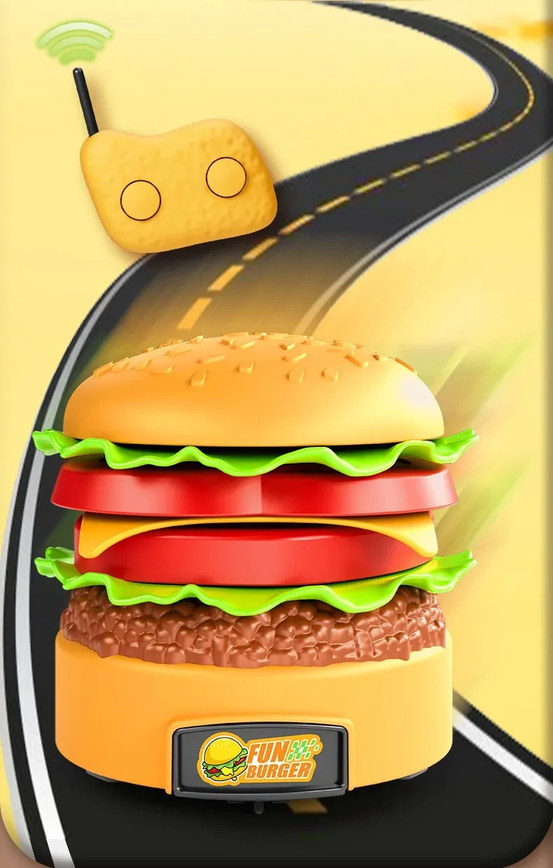 Remote Control Hamburger Car Electric Creative Gift Toy Car