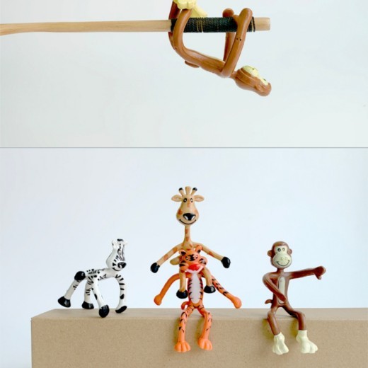 Iron Wire Animal Zebra Monkey Twisted Deformation Doll Funny Decompression Children's Toy Gift