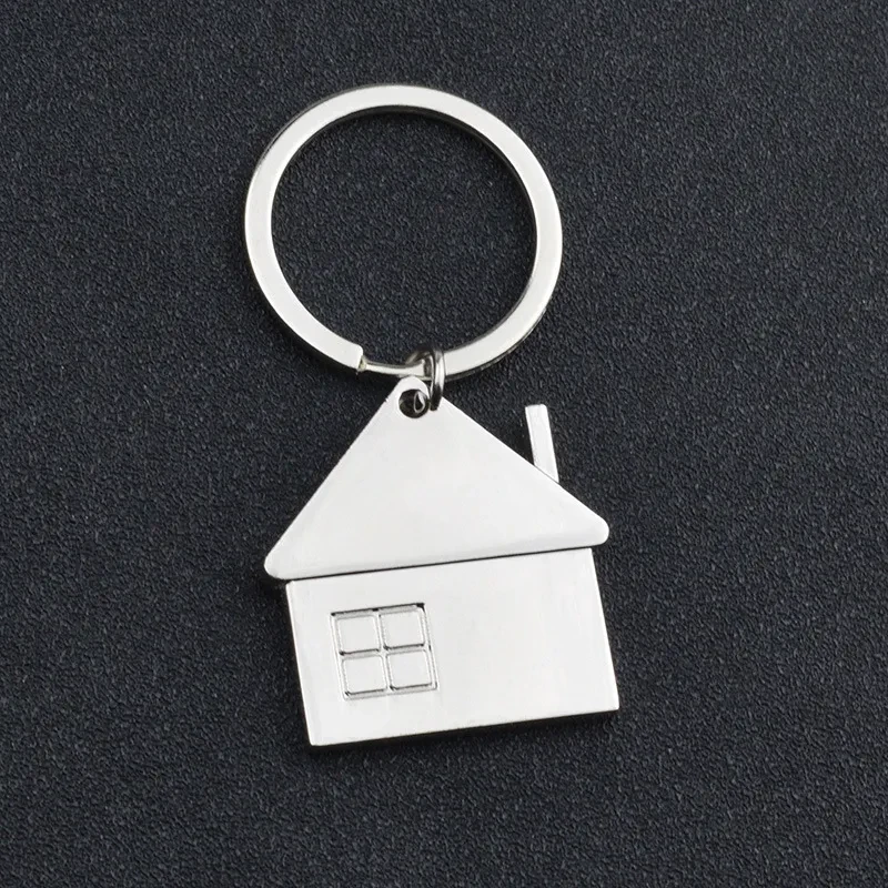 Personalized Metal Keychain Creative House Pendant