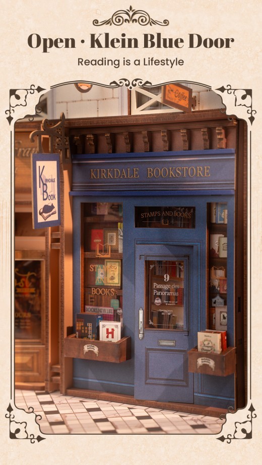 ROBOTIME DIY Book Nook Kit - Arcade Dating Scene With Dust Cover, 3D Wooden Miniature Dollhouse Puzzle, Creative Bookend Bookshelf Decor, Unique Gift For Adults