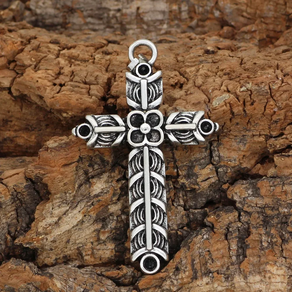New Viking Series Cross Flower Men's Necklace