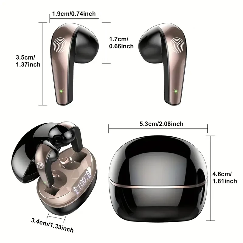 HiFi Wireless Earbuds with HD Microphone