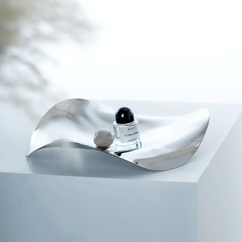 Elegant Butterfly-Shaped Metal Vanity Tray