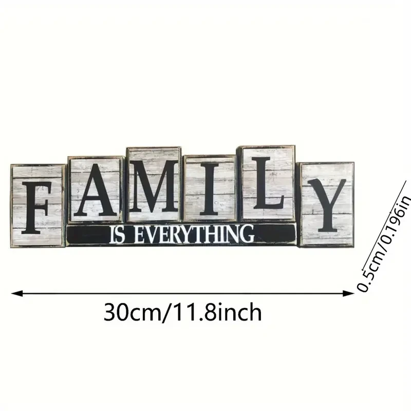 Rustic Wooden 1pc Family Sign