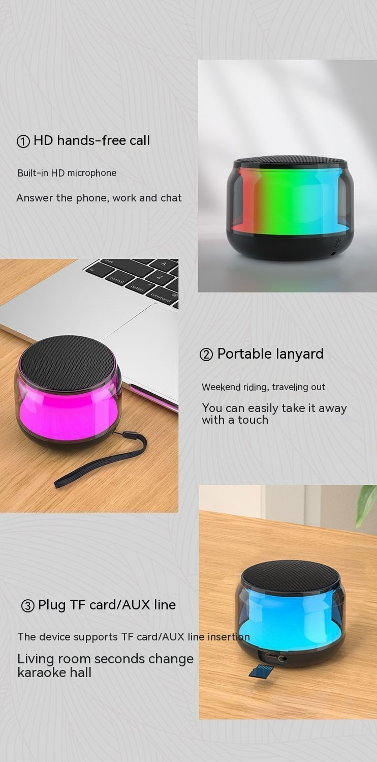 Colored Glaze Small-sized Gun Bluetooth Speaker