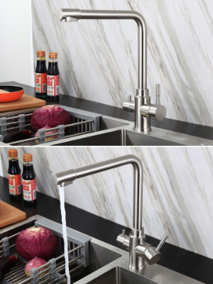 Stainless Steel Kitchen Water Purifier Three In One Faucet