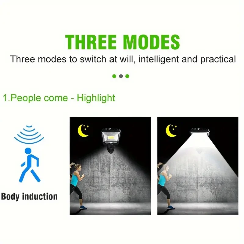 Solar-Powered LED Flood Light with Motion Sensor - 18 LED Outdoor Light for Garden, Yard, and Street