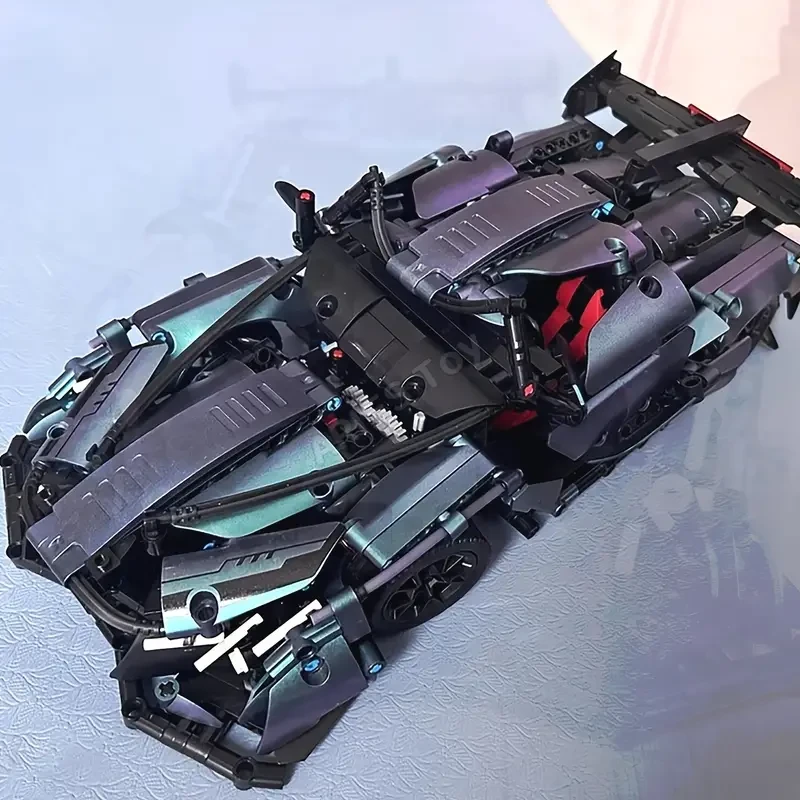 Gradient Sports Car Building Blocks Set, 3D Adult Assembly Toy