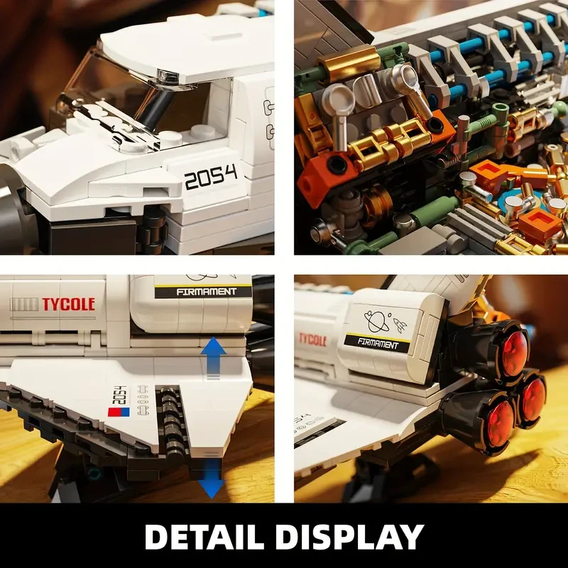 a Spaceship Model Building Set, Semi-Transparent Mechanical Airplane Model