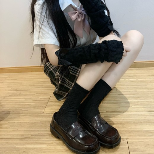 Cute Bow Solid Color Foot Sock