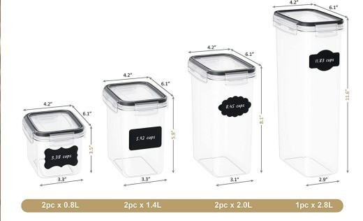 Cereals Kitchen Snacks Refrigerator Storage Box 24-piece Set