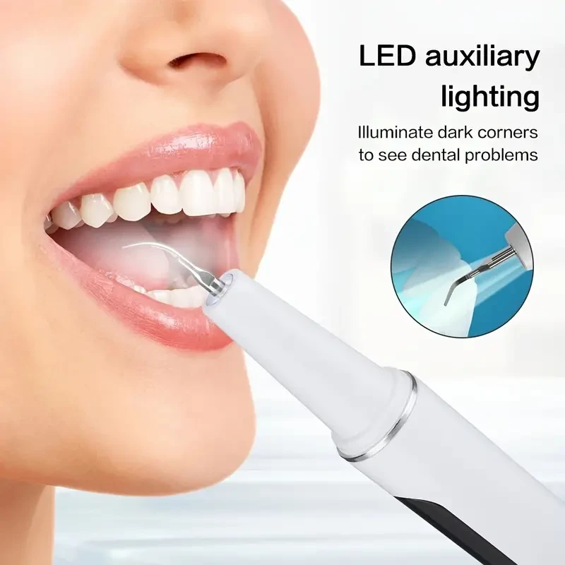 Electric Oral Cleaner Kit - Dental Cleaning and Whitening Flosser with Replaceable Toothbrush Heads