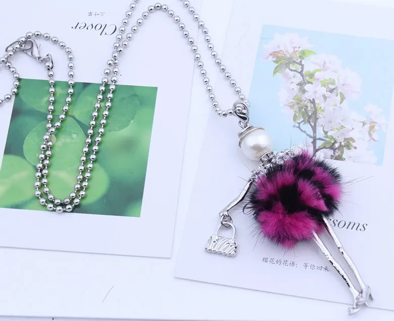 European And American Ethnic Style Creative Natural Mink Doll Hair Necklace