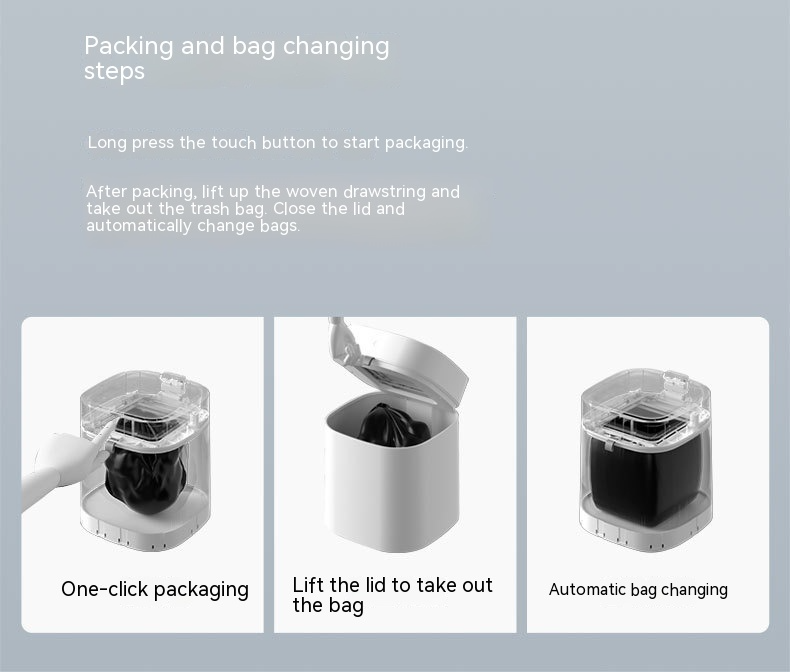 Smart Household Kitchen Automatic Bag Change Trash Can