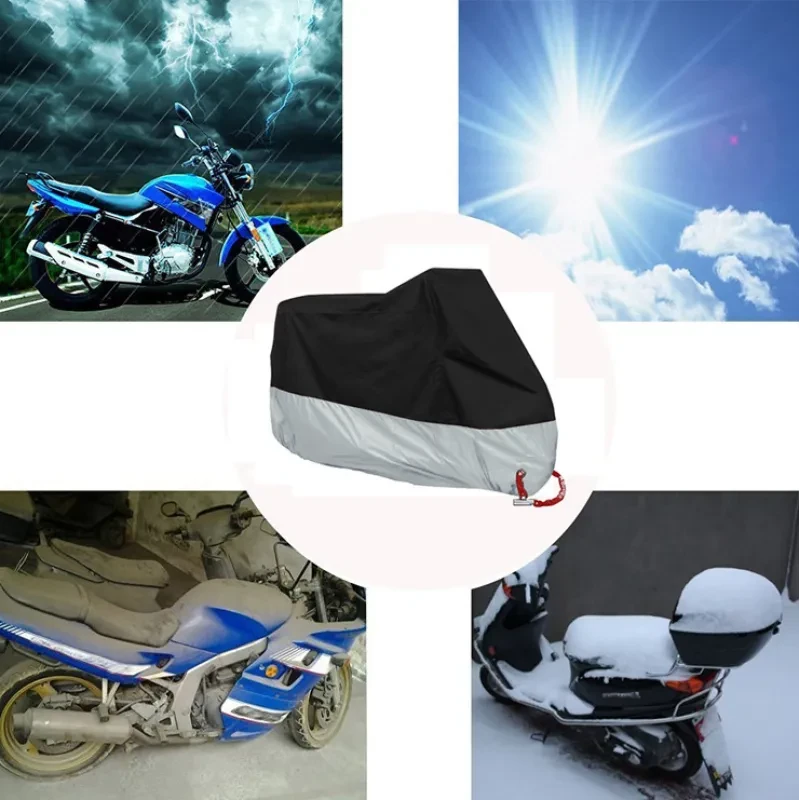 Waterproof Motorcycle Cover  Heavy-Duty Outdoor Protector for Bikes and Scooters