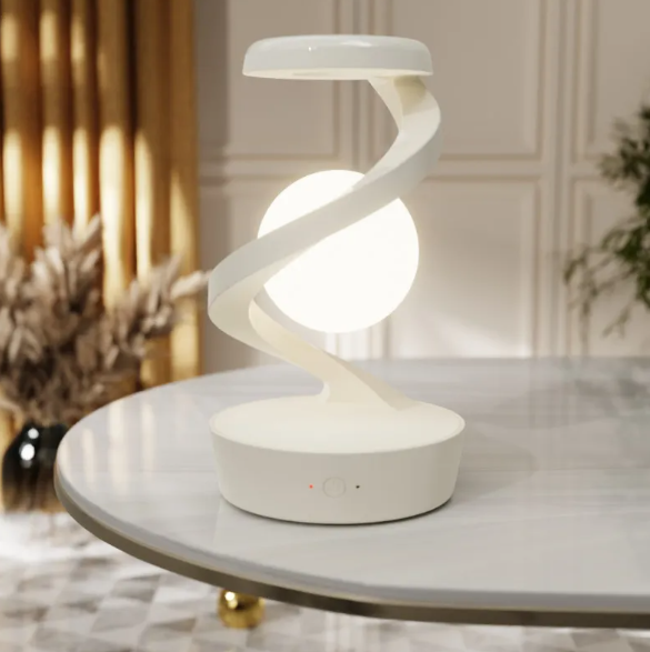 Rotating Moon Desk Lamp with Wireless Phone Charging  Sensor Control Table Lamp for Home Decor and Nightlight