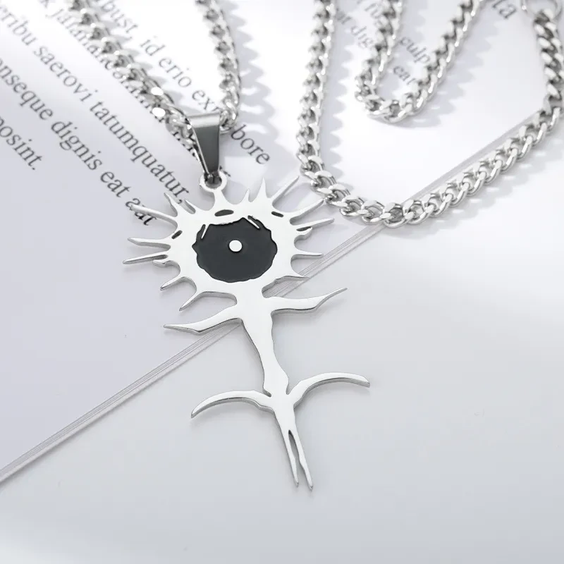 Yuansu Street Personality Sunflower Pendant Necklace