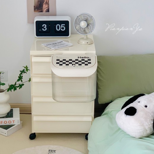 Checkerboard Kitchen Trash Can Wall Mounted With Lid