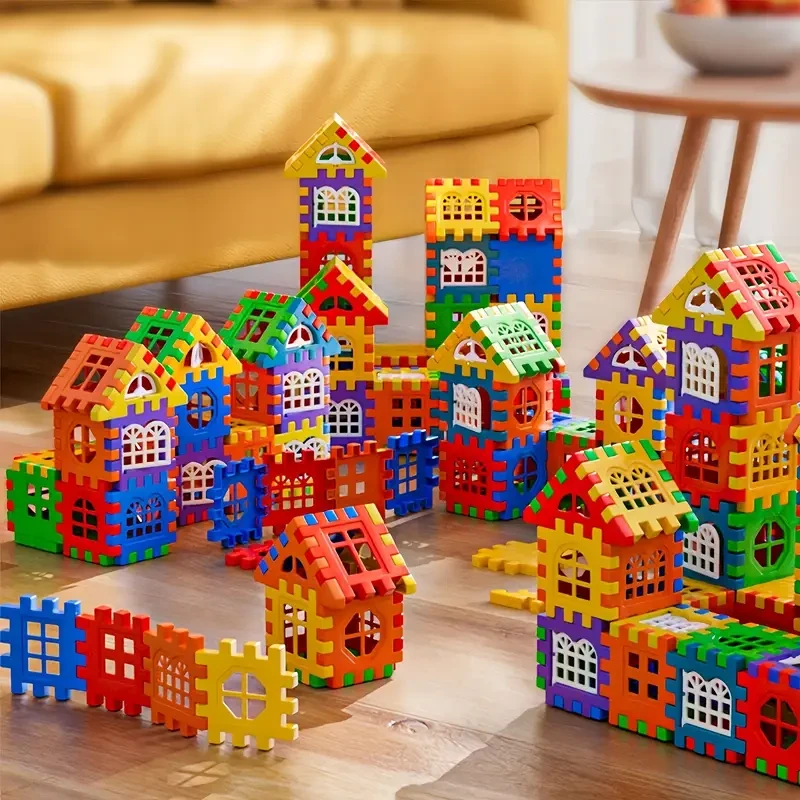 210pcs Random Color House Assembly Building Blocks