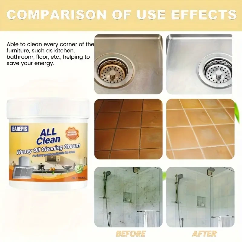 Kitchen Heavy Oil Stain Removal Cleaning Paste