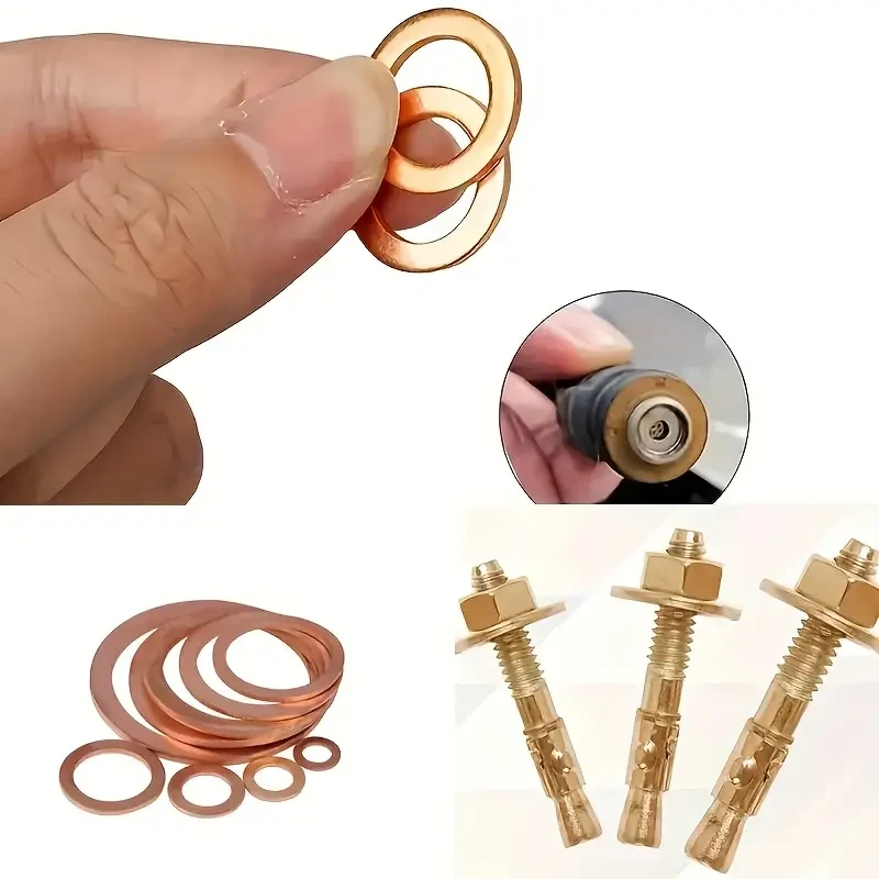 200pcs Copper Washer Gasket Set
