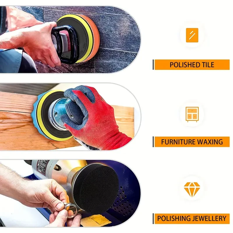 38pcs 7.62cm Buffing Polishing Pads