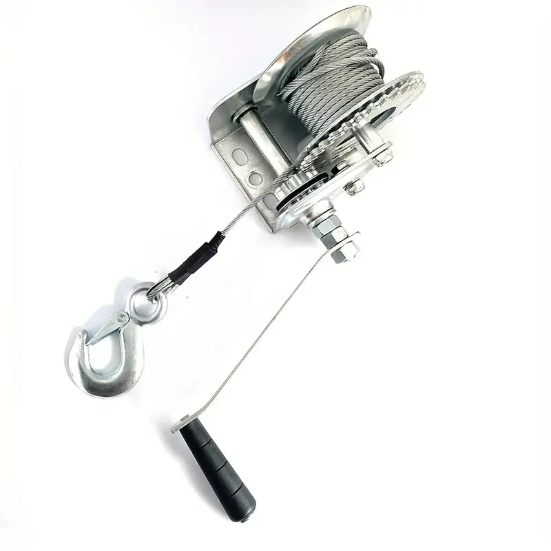 Heavy-Duty Hand Winch, 272.16KG Load Capacity, Manual Right