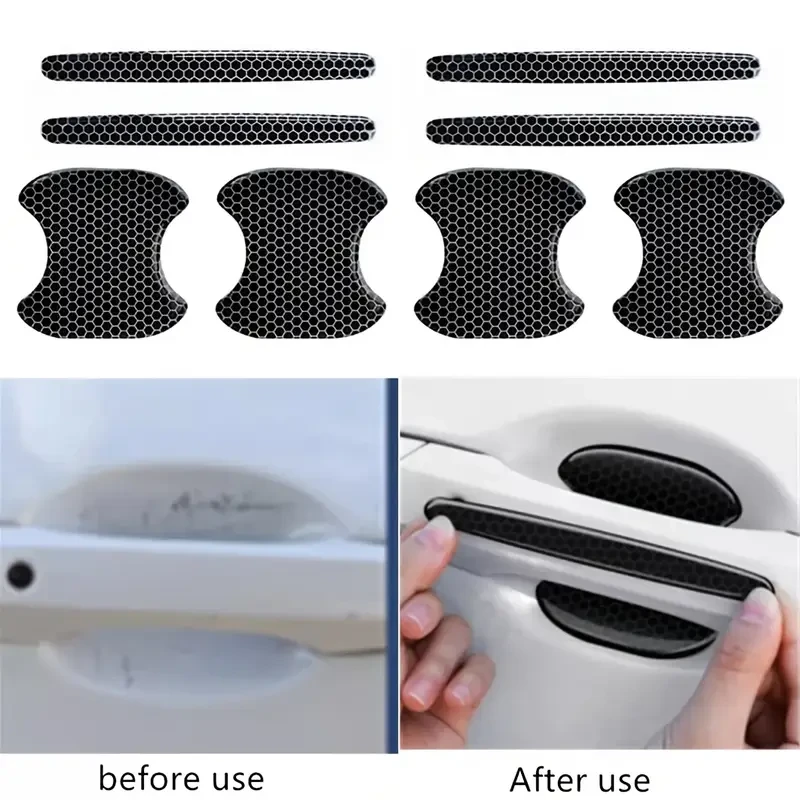 8pcs Universal Car Side Door Edge Protectors Bumper Guard Anti Scratch Door Handle Stickers Guard for Multiple Cars