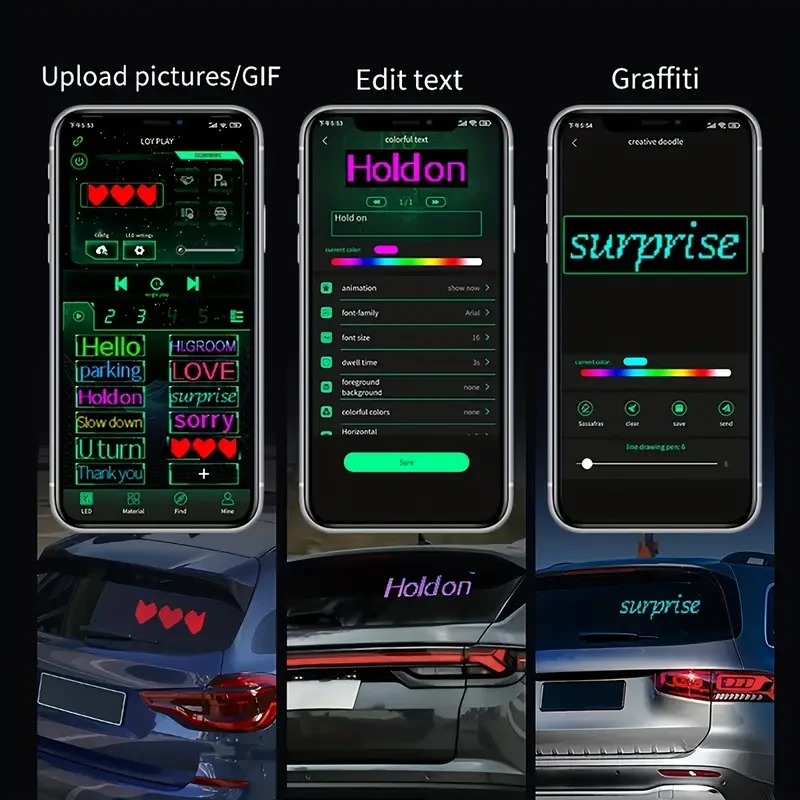 1pc Magic Color LED Car Eye Screen