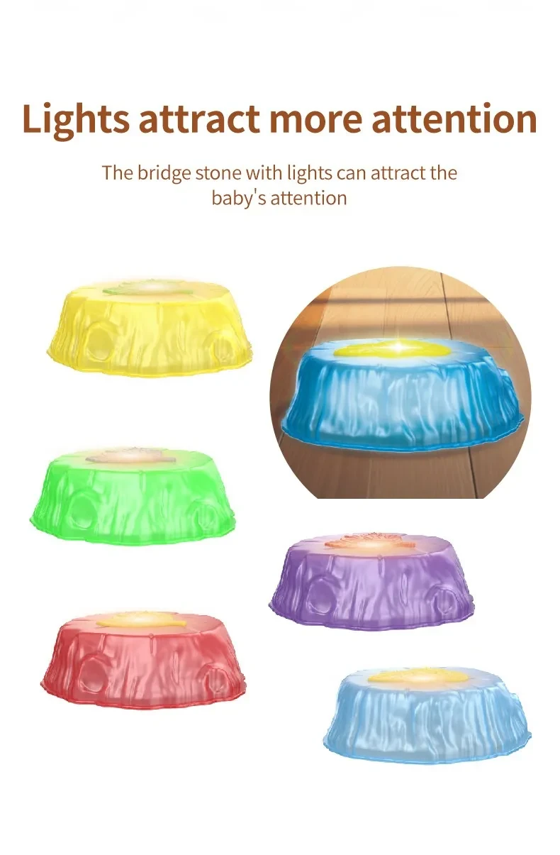 Kindergarten Indoor And Outdoor Sensory Training Balance Equipment Children's Foot Over Bridge Stone Sports Toys