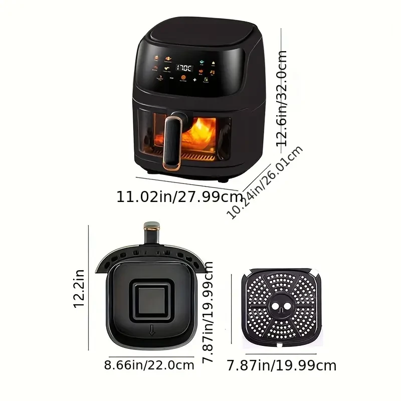 Large Capacity Australian Visual Air Fryer With Color Touch Screen