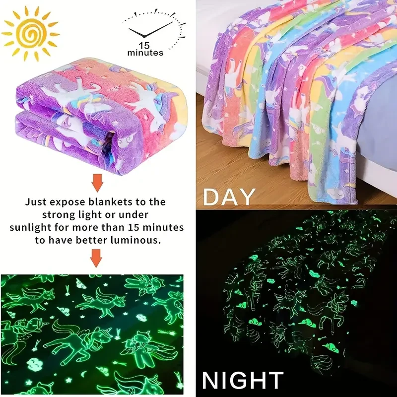 Glow-in-the-Dark Unicorn Blanket