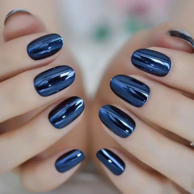 Blue and Green Acrylic Nails